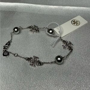 Tory Burch silver bracelet adjustable brand new
